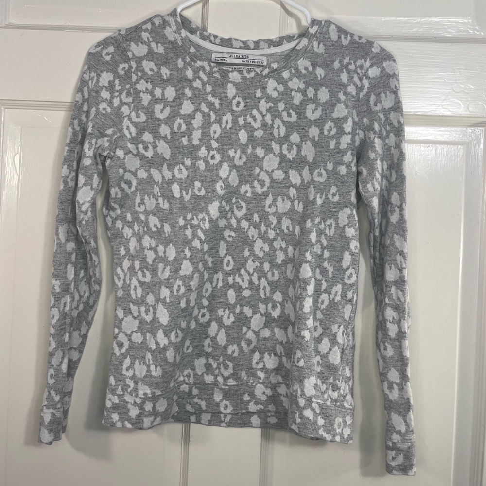 All Saints Leopard Crewneck